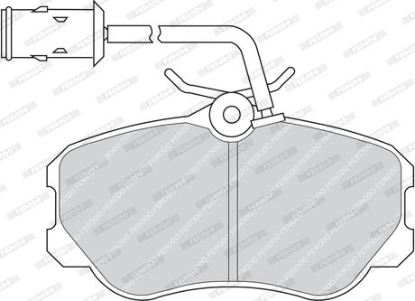 Ferodo FDB651 - Комплект спирачно феродо, дискови спирачки vvparts.bg