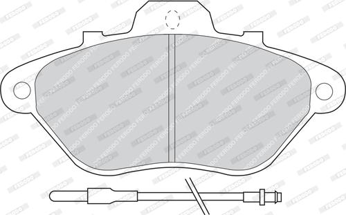 Ferodo FDB614 - Комплект спирачно феродо, дискови спирачки vvparts.bg