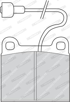 Ferodo FDB190 - Комплект спирачно феродо, дискови спирачки vvparts.bg