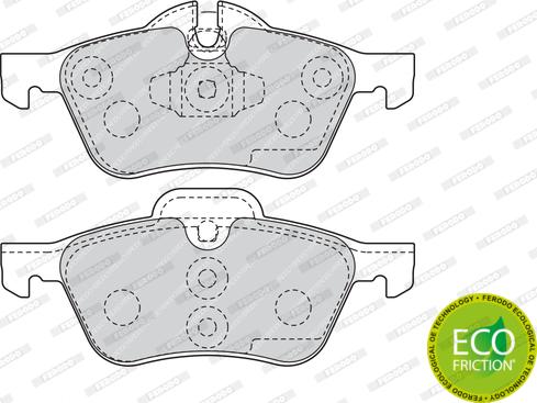 Ferodo FDB1499 - Комплект спирачно феродо, дискови спирачки vvparts.bg