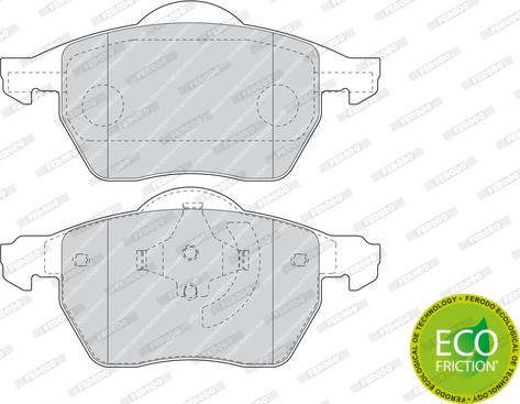 Ferodo FDB1495 - Комплект спирачно феродо, дискови спирачки vvparts.bg