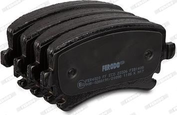 Ferodo FDB1408 - Комплект спирачно феродо, дискови спирачки vvparts.bg