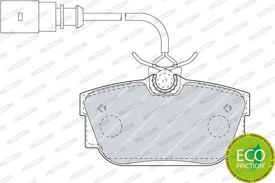 Ferodo FDB1482 - Комплект спирачно феродо, дискови спирачки vvparts.bg