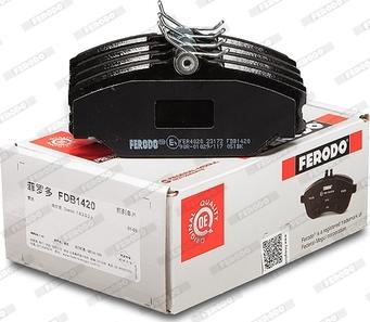 Ferodo FDB1420 - Комплект спирачно феродо, дискови спирачки vvparts.bg