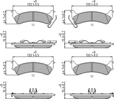 Ferodo FDB1549 - Комплект спирачно феродо, дискови спирачки vvparts.bg