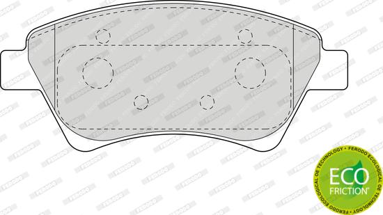 Ferodo FDB1544 - Комплект спирачно феродо, дискови спирачки vvparts.bg