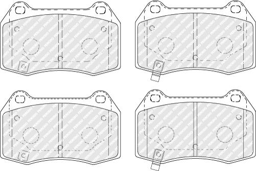 Ferodo FDB1561 - Комплект спирачно феродо, дискови спирачки vvparts.bg