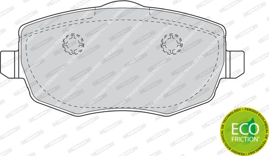 Ferodo FDB1581 - Комплект спирачно феродо, дискови спирачки vvparts.bg