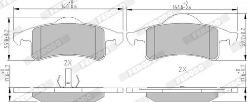 Ferodo FDB1524 - Комплект спирачно феродо, дискови спирачки vvparts.bg