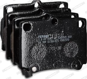 Ferodo FDB1570 - Комплект спирачно феродо, дискови спирачки vvparts.bg