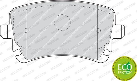 Ferodo FDB1655 - Комплект спирачно феродо, дискови спирачки vvparts.bg