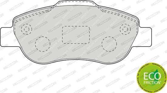 Ferodo FDB1652 - Комплект спирачно феродо, дискови спирачки vvparts.bg