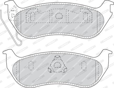 Ferodo FDB1660 - Комплект спирачно феродо, дискови спирачки vvparts.bg