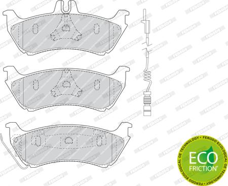 Ferodo FDB1608 - Комплект спирачно феродо, дискови спирачки vvparts.bg