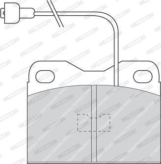 Ferodo FDB160 - Комплект спирачно феродо, дискови спирачки vvparts.bg