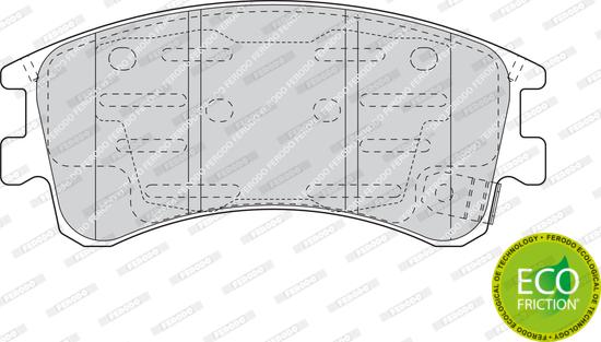 Ferodo FDB1619 - Комплект спирачно феродо, дискови спирачки vvparts.bg