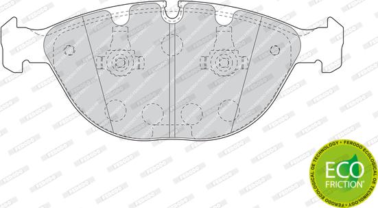 Ferodo FDB1618 - Комплект спирачно феродо, дискови спирачки vvparts.bg