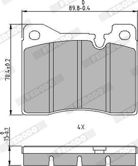 Ferodo FDB161 - Комплект спирачно феродо, дискови спирачки vvparts.bg