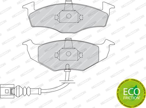 Ferodo FDB1634 - Комплект спирачно феродо, дискови спирачки vvparts.bg