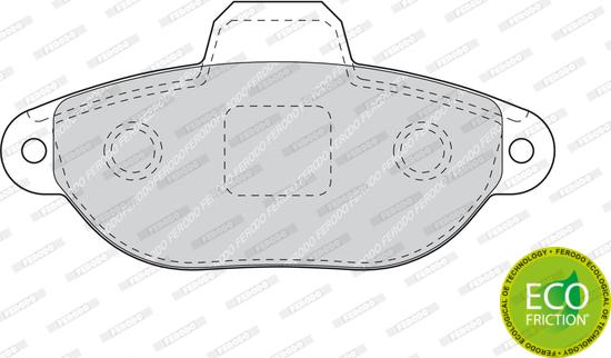 Ferodo FDB1630 - Комплект спирачно феродо, дискови спирачки vvparts.bg