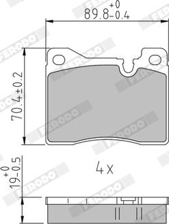 Ferodo FDB163 - Комплект спирачно феродо, дискови спирачки vvparts.bg