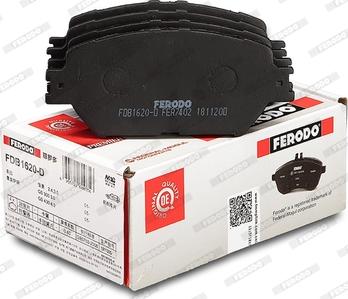 Ferodo FDB1620-D - Комплект спирачно феродо, дискови спирачки vvparts.bg