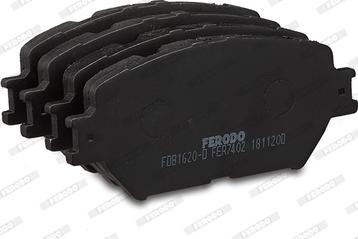 Ferodo FDB1620-D - Комплект спирачно феродо, дискови спирачки vvparts.bg