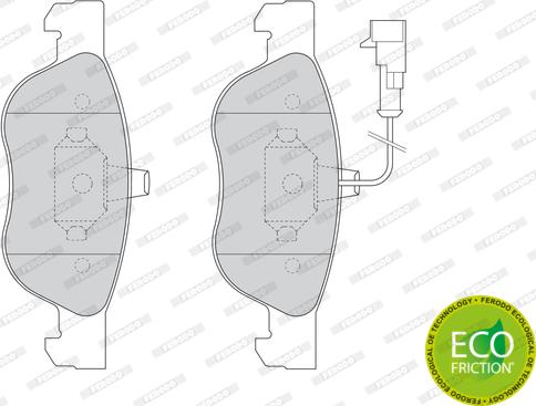 Ferodo FDB1056 - Комплект спирачно феродо, дискови спирачки vvparts.bg