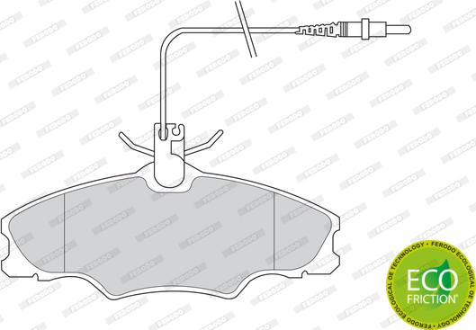 Ferodo FDB1062 - Комплект спирачно феродо, дискови спирачки vvparts.bg