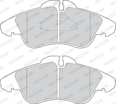 Ferodo FDB1038 - Комплект спирачно феродо, дискови спирачки vvparts.bg