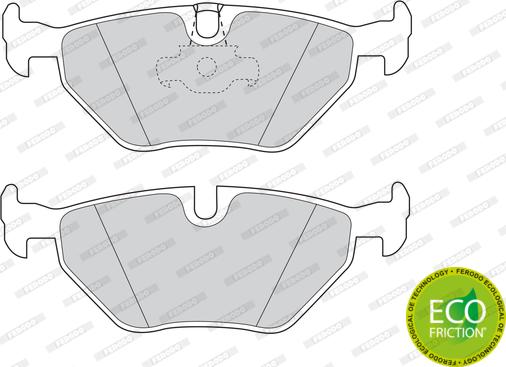 Ferodo FDB1075 - Комплект спирачно феродо, дискови спирачки vvparts.bg