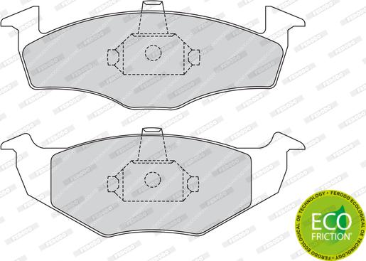 Ferodo FDB1101 - Комплект спирачно феродо, дискови спирачки vvparts.bg