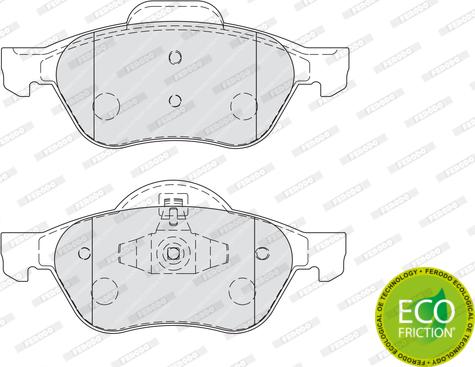 Ferodo FDB1866 - Комплект спирачно феродо, дискови спирачки vvparts.bg