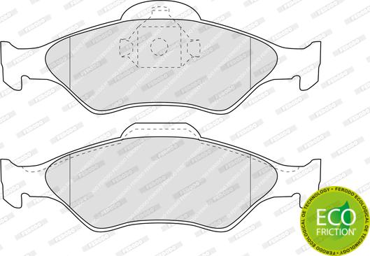 Ferodo FDB1393 - Комплект спирачно феродо, дискови спирачки vvparts.bg