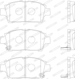 Ferodo FDB1392 - Комплект спирачно феродо, дискови спирачки vvparts.bg