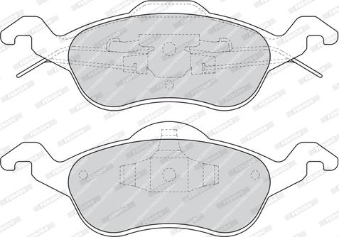 Ferodo FDB1318B - Комплект спирачно феродо, дискови спирачки vvparts.bg