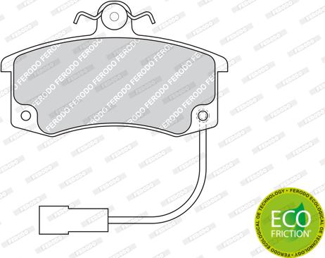 Ferodo FDB1325 - Комплект спирачно феродо, дискови спирачки vvparts.bg