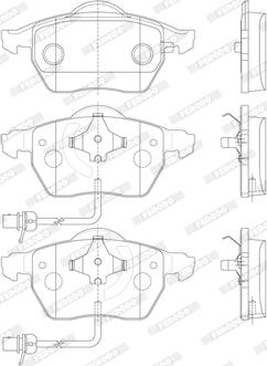 Ferodo FDB1717 - Комплект спирачно феродо, дискови спирачки vvparts.bg