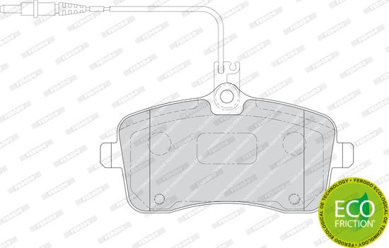 Ferodo FDB1725 - Комплект спирачно феродо, дискови спирачки vvparts.bg