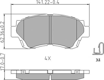 Ferodo FDB868 - Комплект спирачно феродо, дискови спирачки vvparts.bg