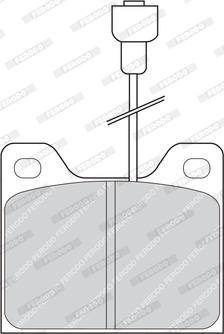 Ferodo FDB819 - Комплект спирачно феродо, дискови спирачки vvparts.bg