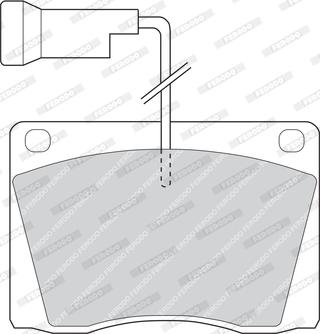 Ferodo FDB814 - Комплект спирачно феродо, дискови спирачки vvparts.bg