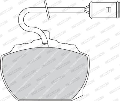 Ferodo FDB838 - Комплект спирачно феродо, дискови спирачки vvparts.bg