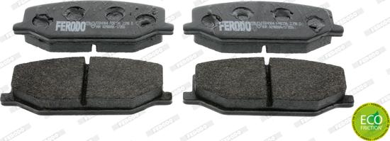 Ferodo FDB396 - Комплект спирачно феродо, дискови спирачки vvparts.bg