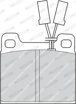 Ferodo FDB348 - Комплект спирачно феродо, дискови спирачки vvparts.bg