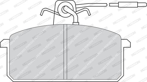 Ferodo FDB364 - Комплект спирачно феродо, дискови спирачки vvparts.bg