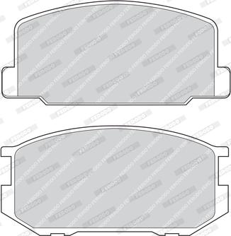 Ferodo FDB322 - Комплект спирачно феродо, дискови спирачки vvparts.bg