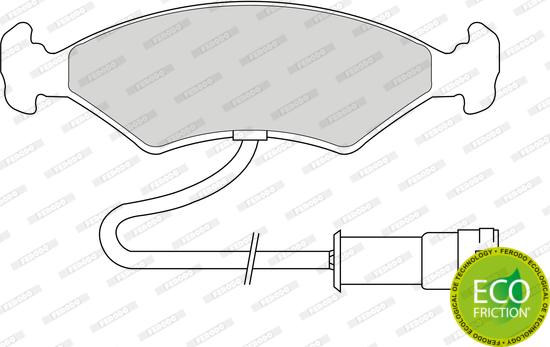 Ferodo FDB212 - Комплект спирачно феродо, дискови спирачки vvparts.bg