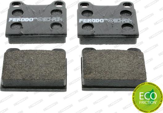 Ferodo FDB2M - Комплект спирачно феродо, дискови спирачки vvparts.bg
