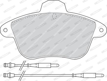 Ferodo FDB742 - Комплект спирачно феродо, дискови спирачки vvparts.bg